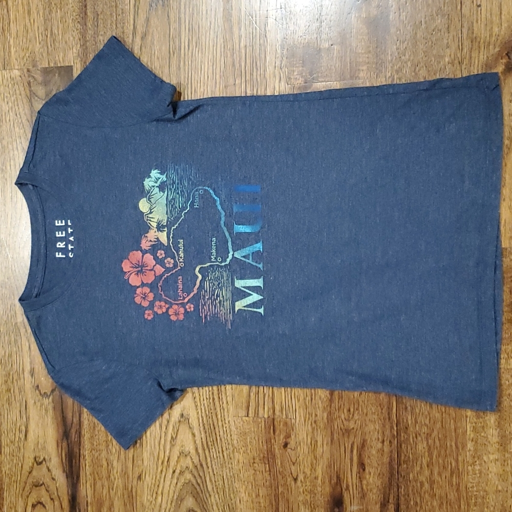 Womens Free State Maui graphic print tshirt size M